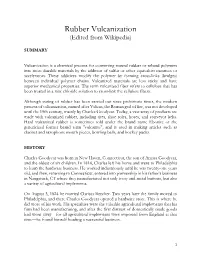 Rubber Vulcanization (Edited from Wikipedia)
