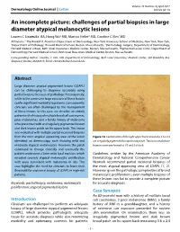 Challenges of Partial Biopsies in Large Diameter Atypical