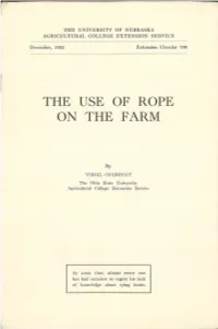 EC700 the Use of Rope on the Farm
