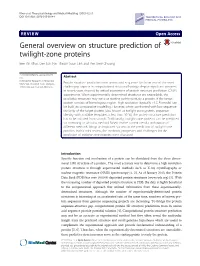 General Overview on Structure Prediction of Twilight-Zone Proteins Bee Yin Khor, Gee Jun Tye, Theam Soon Lim and Yee Siew Choong*
