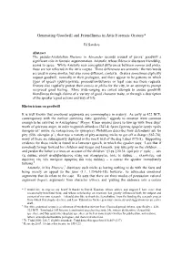 Generating Goodwill and Friendliness in Attic Forensic Oratory*