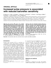 Increased Pulse Pressure Is Associated with Reduced Baroreflex Sensitivity