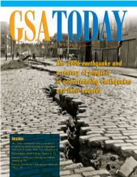 Inside: the 1906 Earthquake and a Century of Progress in Understanding Earthquakes and Their Hazards, Mary Lou Zoback, P