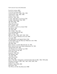 Patti's List of Concerts Attended Paul Mccartney 2005 Sir James Galway