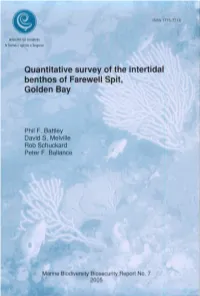 Quantitative Survey of the Intertidal Benthos of Farewell Spit/Golden