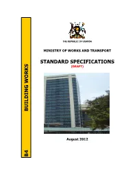 B4 Building Works Standard Specifications
