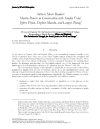 Martin Powers in Conversation with Sandra Field, Jeffrey Flynn, Stephen Macedo, and Longxi Zhang∗ ______