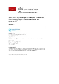 Mechanics of Patronage: Christopher Polhem and the Changing Regimes of the Swedish State \(1680-1750\)
