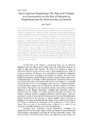 Pawn Captures Knighthood: the Tale of Sir Thopas As a Commentary on the Rise of Peasants to Knighthood and the Deterioration of Chivalry