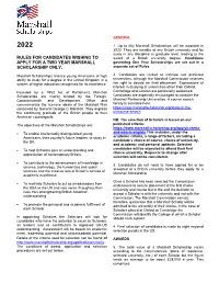 Rules for Candidates Wishing to Apply for a Two Year