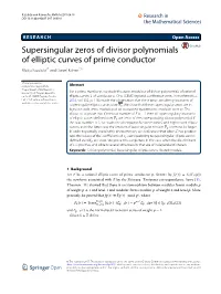 Supersingular Zeros of Divisor Polynomials of Elliptic Curves of Prime Conductor