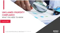 Unclaimed Property Compliance What You Need to Know