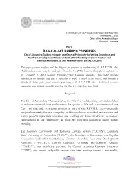 R.I.V.E.R. Act Guiding Principles