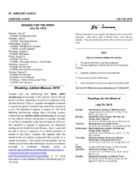 Scripture Readings for The