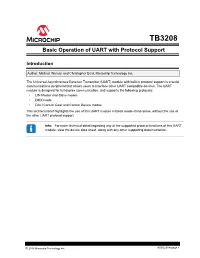 TB3208 Basic Operation of UART with Protocol Support