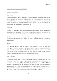 Wesleyan Reform Union of Churches Introduction Pack