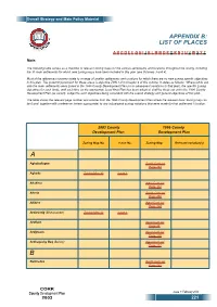 Appendix B (List of Places)