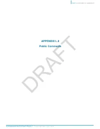 APPENDIX L.8 Public Comments