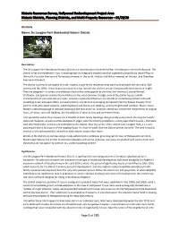Historic Resources Survey, Hollywood Redevelopment Project Area Historic Districts, Planning Districts, and Multi‐Property Resources – 01/28/20