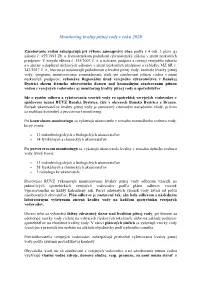 Monitoring Kvality Pitnej Vody V Roku 2020