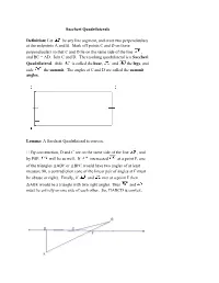 Saccheri Quadrilaterals Definition: Let Be Any Line Segment, and Erect Two