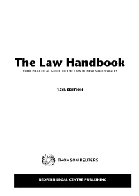 The Law Handbook YOUR PRACTICAL GUIDE to the LAW in NEW SOUTH WALES