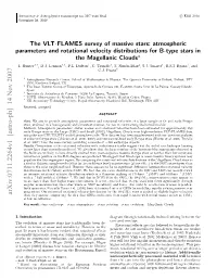 Atmospheric Parameters and Rotational Velocity Distributions for B