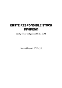 Erste Responsible Stock Dividend