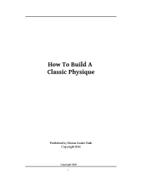 How to Build a Classic Physique