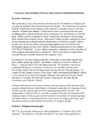 Panama 2018 International Religious Freedom Report