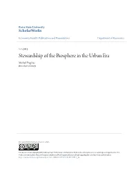 Stewardship of the Biosphere in the Urban Era Michail Fragkias Boise State University