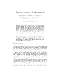 Towards Automated Privilege Separation