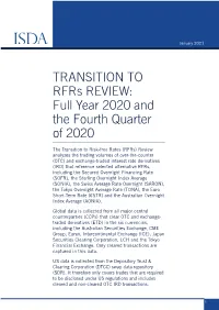 TRANSITION to Rfrs REVIEW: Full Year 2020 and the Fourth Quarter of 2020
