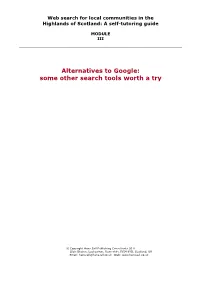 Web Search Tutoring for the Local Community