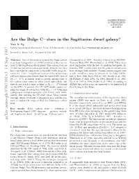 Are the Bulge C-Stars in the Sagittarius Dwarf Galaxy?