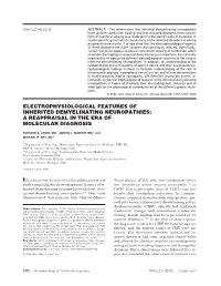 Electrophysiological Features of Inherited Demyelinating Neuropathies: a Reappraisal in the Era of Molecular Diagnosis
