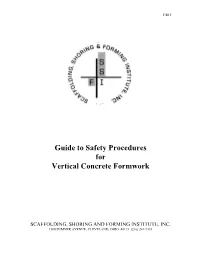Guide to Safety Procedures for Vertical Concrete Formwork