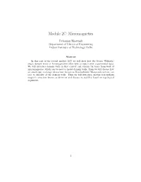 Module 2C: Micromagnetics