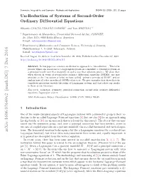 Un-Reduction of Systems of Second-Order Ordinary Differential Equations