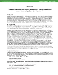 133-2012: Dickens Vs. Hemingway: Text Analysis And