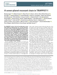 A Seven-Planet Resonant Chain in TRAPPIST-1