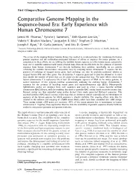 Comparative Genome Mapping in the Sequence-Based Era: Early Experience with Human Chromosome 7