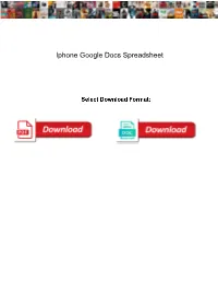 Iphone Google Docs Spreadsheet
