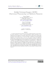 Modified Newtonian Dynamics (MOND): Observational Phenomenology and Relativistic Extensions