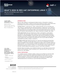 What's New in Red Hat Enterprise Linux 7