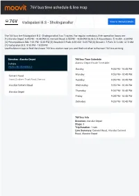 76V Bus Time Schedule & Line Route