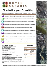 Clouded Leopard Expedition