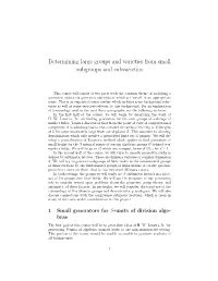 Determining Large Groups and Varieties from Small Subgroups and Subvarieties