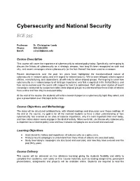 Cybersecurity and National Security