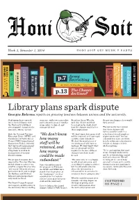 Library Plans Spark Dispute Georgia Behrens Reports on Growing Tensions Between Unions and the University